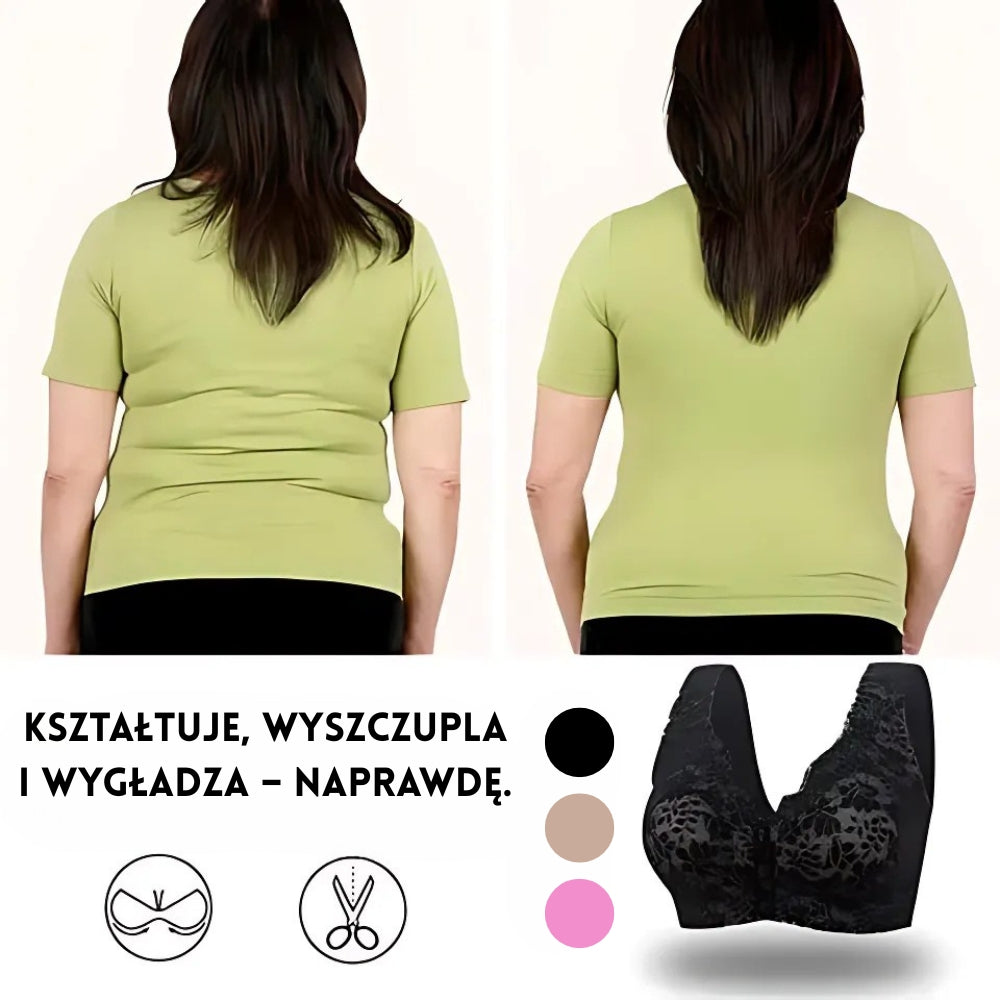 (PAKIET 3) Bezprzewodowy biustonosz push-up z zapięciem z przodu