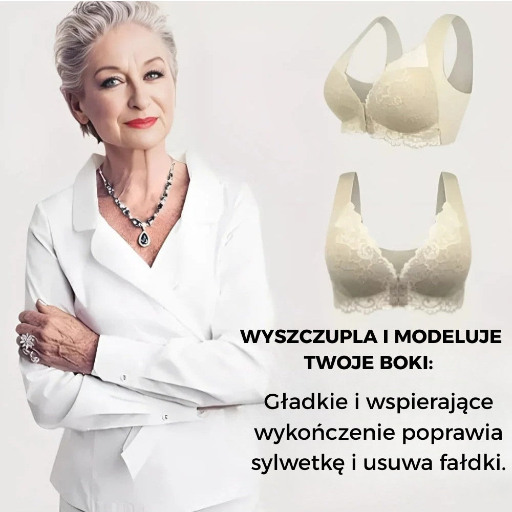 (PAKIET 3) Bezprzewodowy biustonosz push-up z zapięciem z przodu