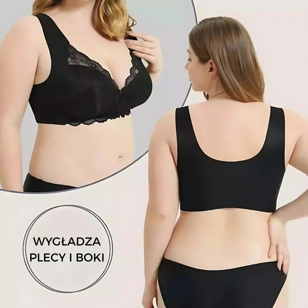 (PAKIET 3) Bezprzewodowy biustonosz push-up z zapięciem z przodu