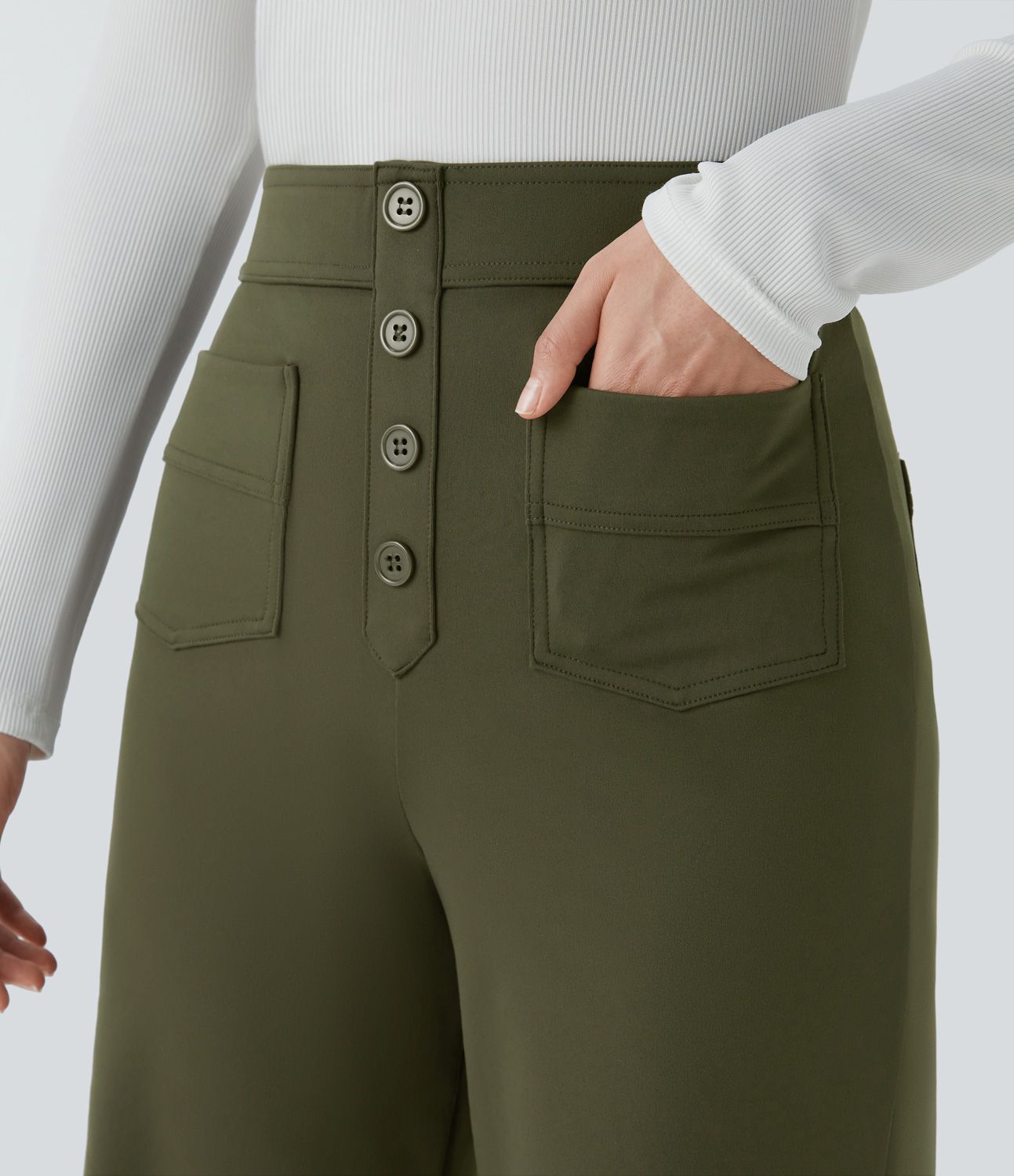 Bellara Flex™ | Stretch bukser med høj talje og lommer