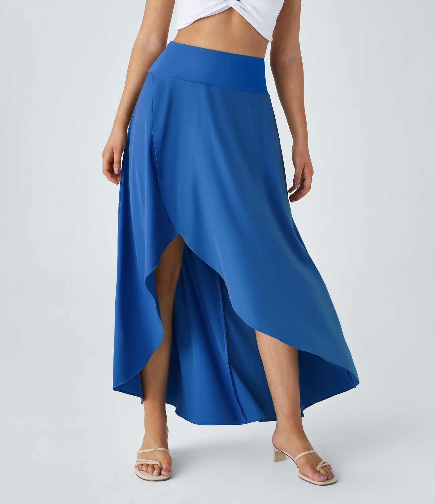 Natalia | Rozcięta Wygodna Maxi Spódnica