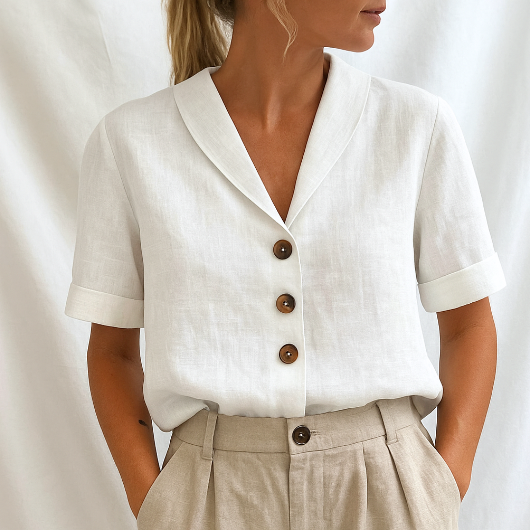 Juna | Elegancka Bluzka w Jednolitym Kolorze | 50% Zniżki
