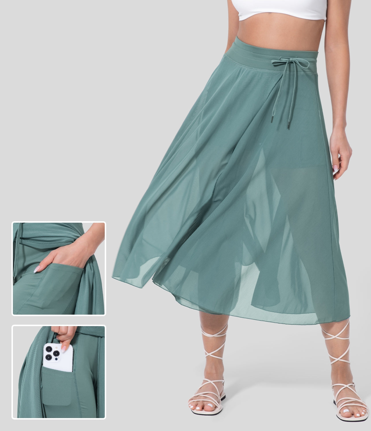 Livan | Elegancka spódnica 2-w-1