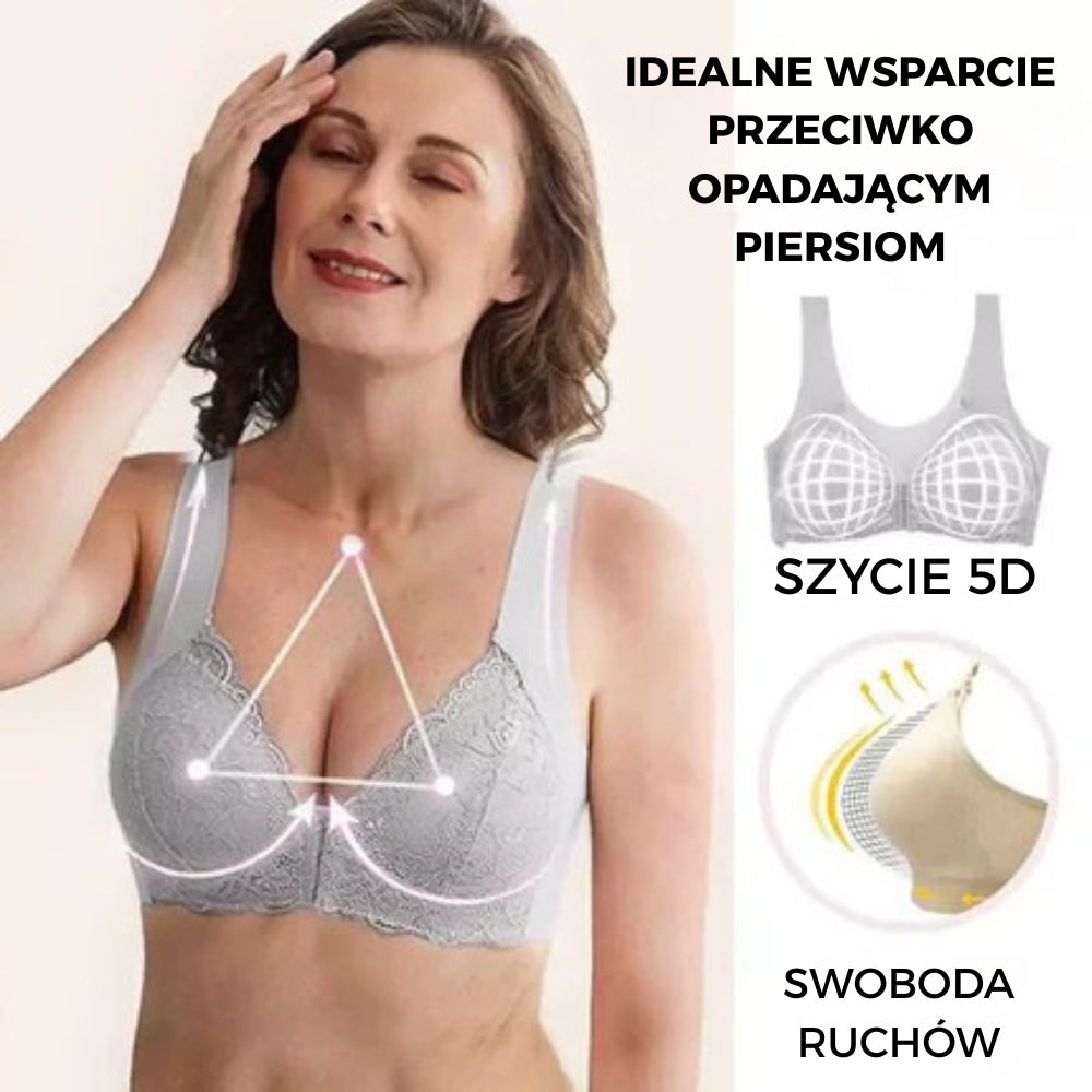 (PAKIET 3) Bezprzewodowy biustonosz push-up z zapięciem z przodu