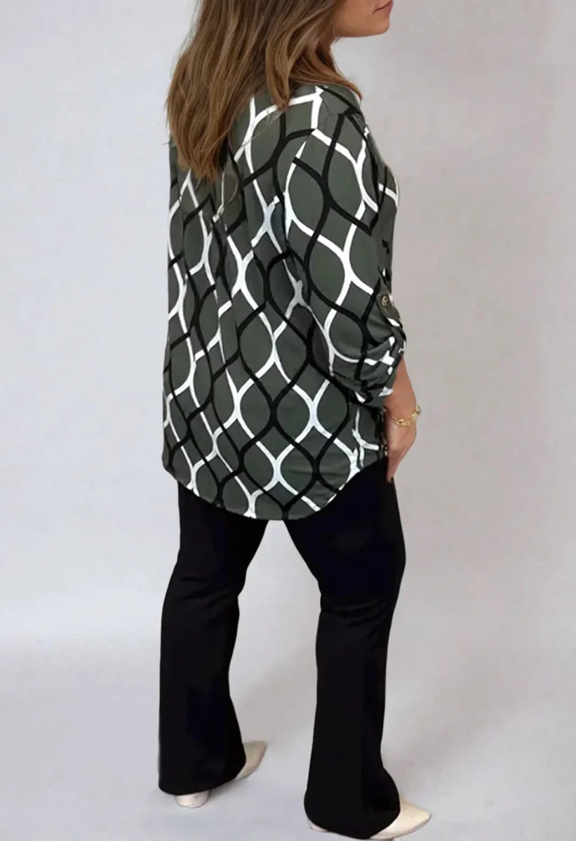 Jannita™ | Casual Bluzka z Długimi Rękawami i Eleganckim Wzorem