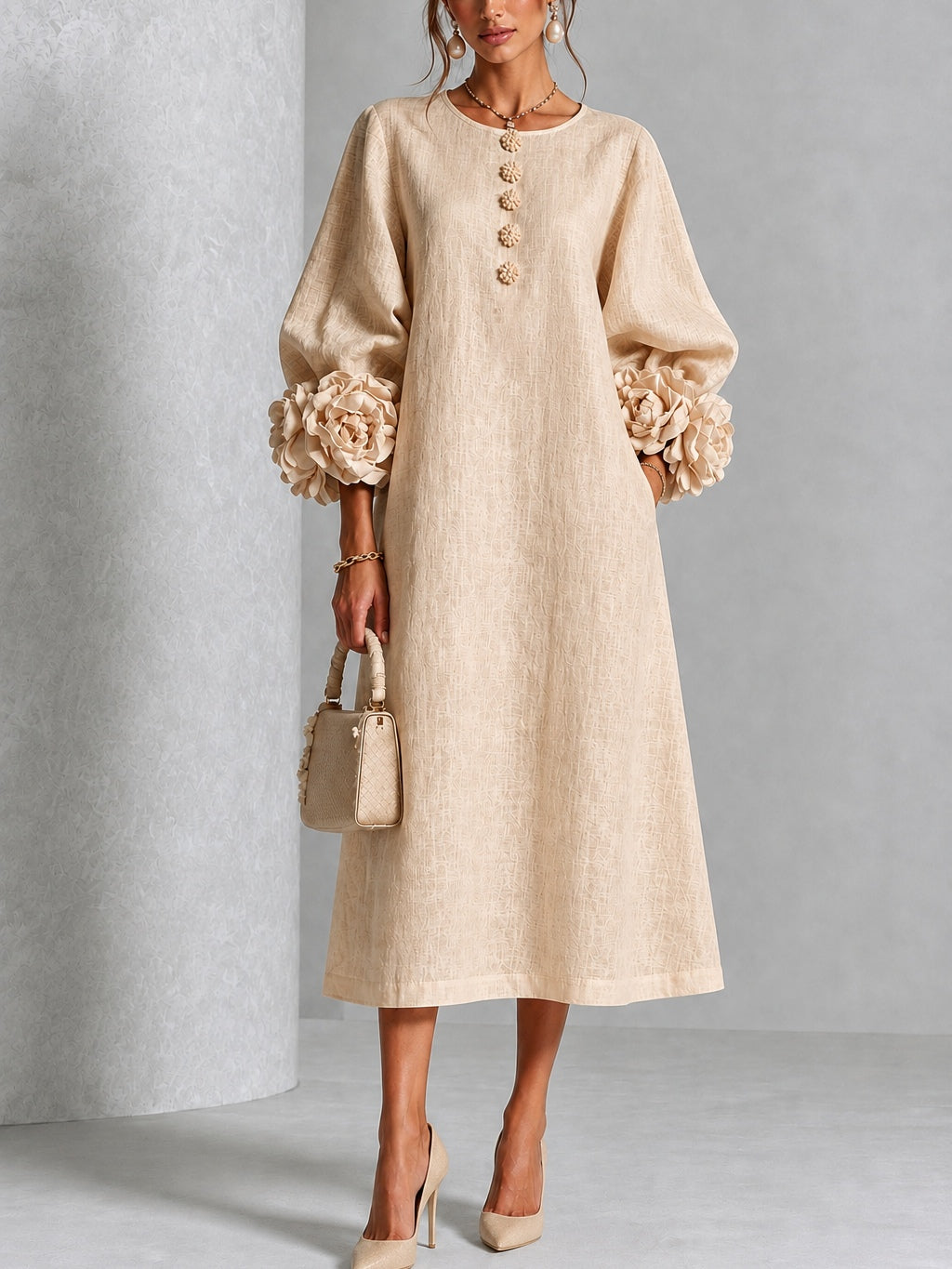 The Hazel Petal Midi Dress