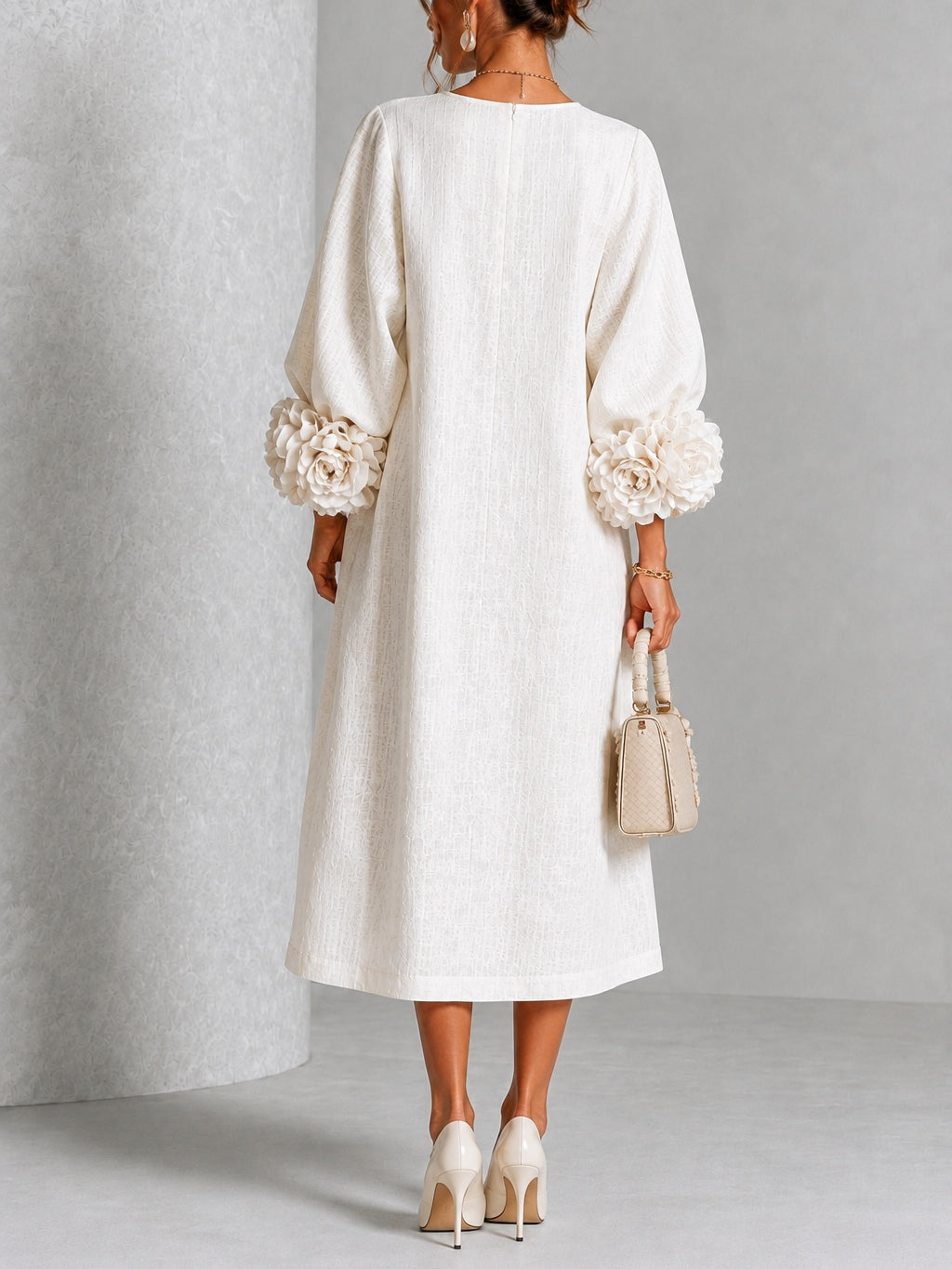 The Pearl Petal Midi Dress